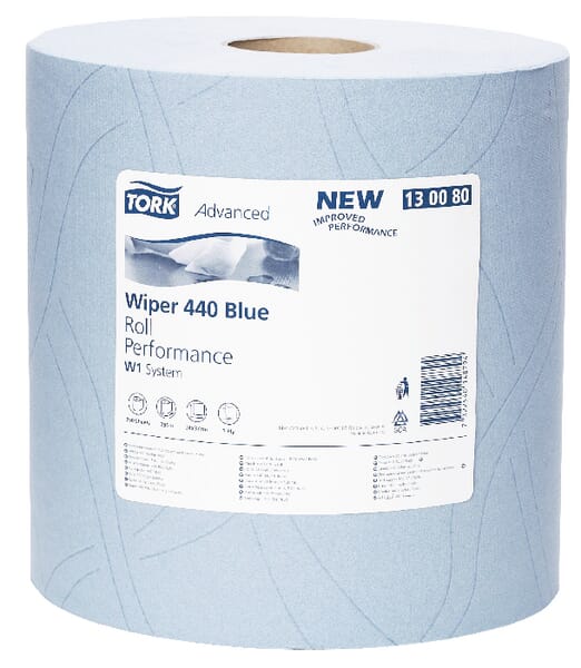 Papírové ručníky, modrá role, 37 cm x 255 m, třívrstvé, vnější Ø 390 mm, 1 ks, Tork