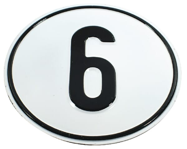 Plaque 6 km type allemand · réf. BL6