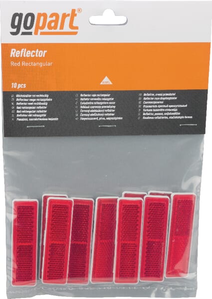 Catadioptre rectangle rouge 69x20mm — réf. LA75009