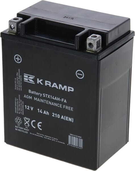 Baterie 12V 14Ah 210A, uzavřená, Kramp
