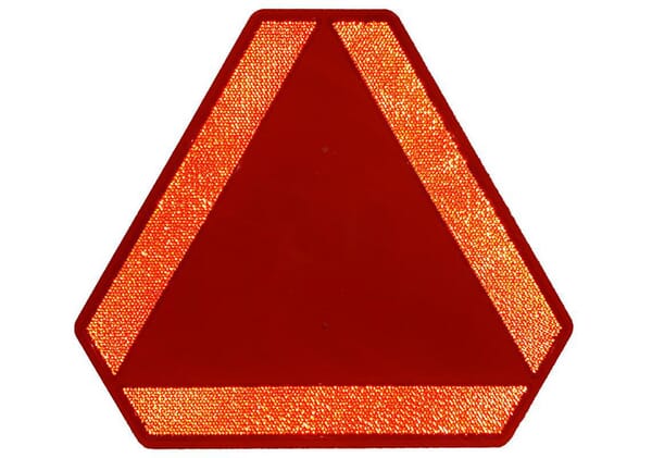 Panneau d'avertissement triangulaire en plastique rouge vue 2