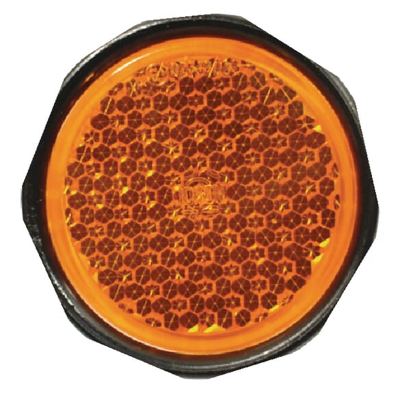 Catadioptre rond orange Ø63mm à visser — réf. 300002010