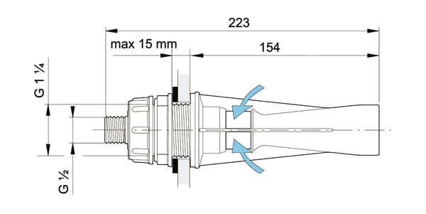 Agitateur hydr. + pr. m. 1,5mm vue 3