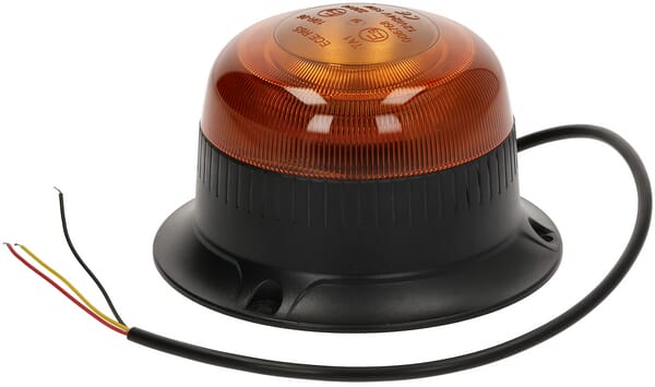 Gyrophare LED, profil bas, 15W, 12-24V, orange, à visser, Ø 86mm x67mm — réf. LA20094
