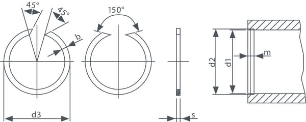 Circlip pour boîtier vue 2