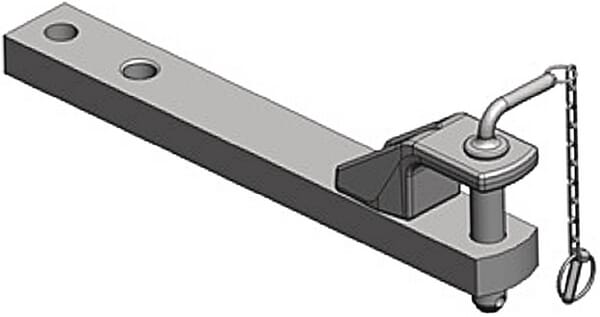 Barre d'attelage 90x50 L905mm Cat. 4 diamètre 50mm Claas vue 2