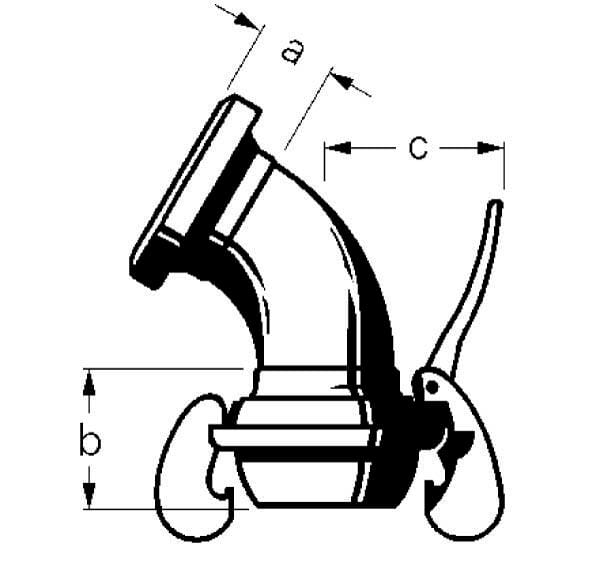 Mâle/Fem. 76mm coude 60° Bauer vue 2