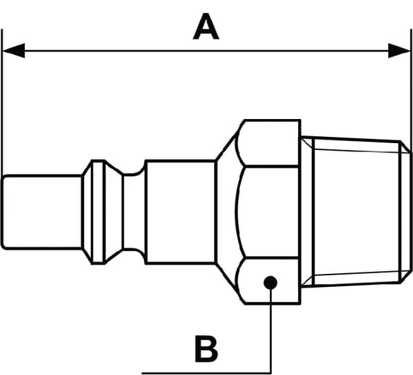 Racc. rap. filet mâle BSP 1/4" vue 3