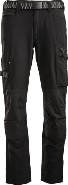 black stretch work trousers