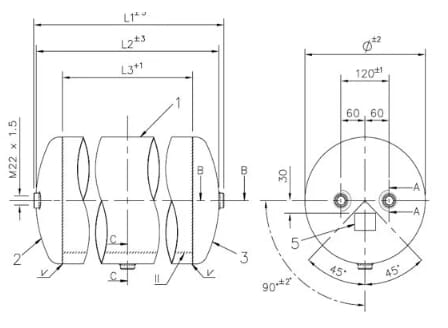 Réservoir d'air type C vue 2