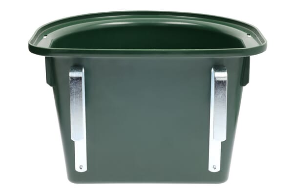 Přenosný žlab s kovovými háčky, zelený