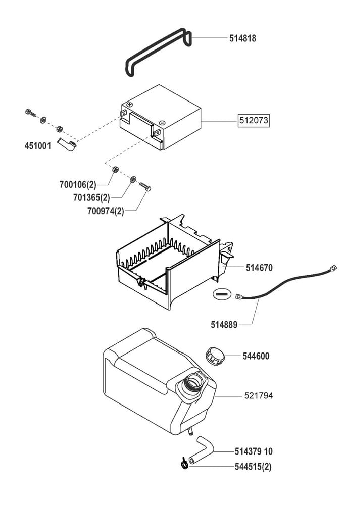 Palivová nádrž - Baterie pro AL-KO typ PowerLine T13-102SP