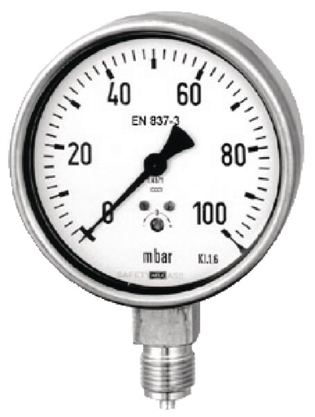 Gaz pression manomètre D100 0- · réf. MA100010063250
