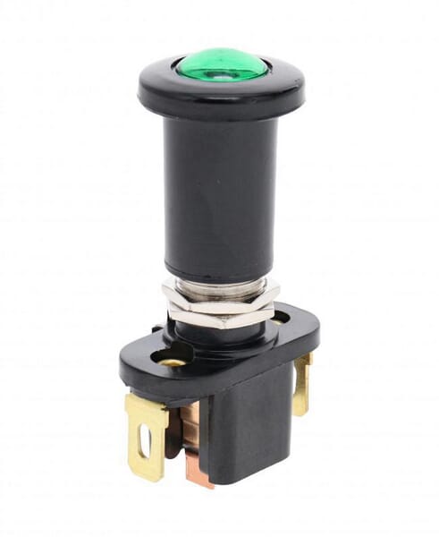 Interrupteur à tirette, LED, vert, marche/arrêt · réf. 8201120162