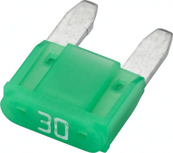 Fusible lame mini 32V 30A longueur 16,3mm vert pack 10x Hella · réf. 8JS728596252