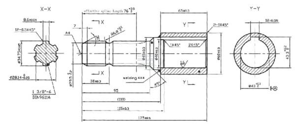Réducteur Ø40+clavette 1,3/8-6 vue 5
