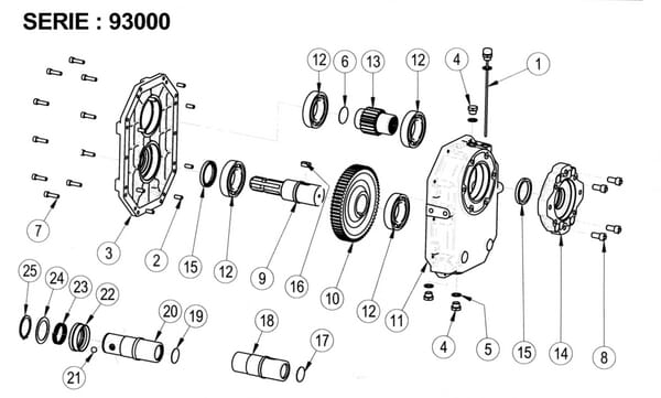 Multiplicateur Axe male 1 3/8  1:3,7 vue 2