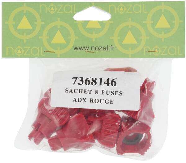 Jeu de buses à injection d'air (8 pièces) ADX 120° 04 rouge vue 5