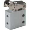 3/2-way micro-roller lever actuated valve, monostable, spring return