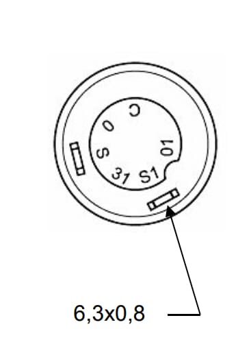 Interrupteur poussoir, Reset, rond, vert vue 3