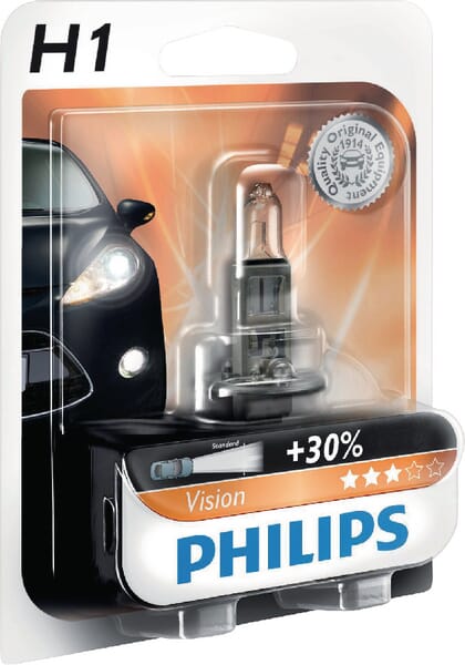 Ampoule halogène H1 12V 55W P14.5s blanc Philips · réf. GL12258PRB1