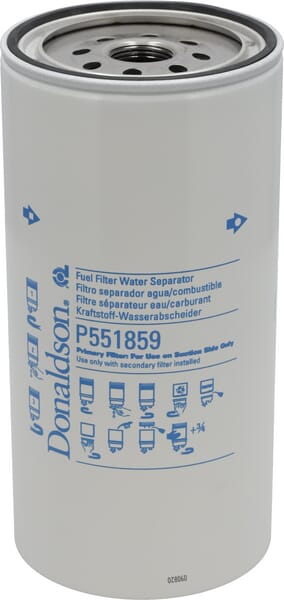 Filtre séparateur d'eau de carburant à visser — réf. P551859