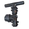 Teejet nozzle holders with 1 connection, anti-drip valve and 2 hosetails