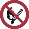 Figyelmeztető táblák, „Nyílt láng használata tilos” _