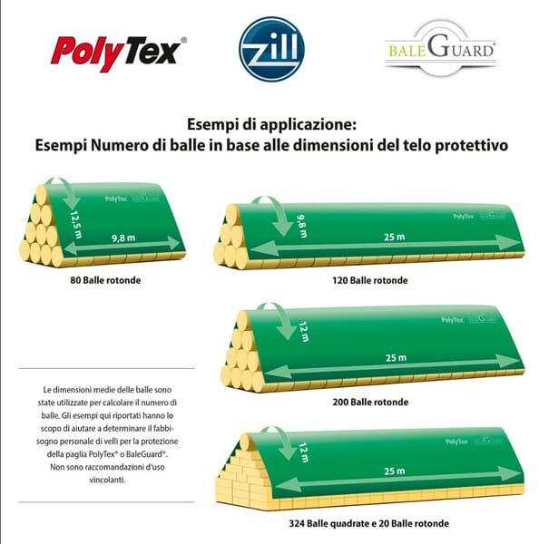 Bâche de protection PolyTex® DLG 9,8x25m · réf. 27098250
