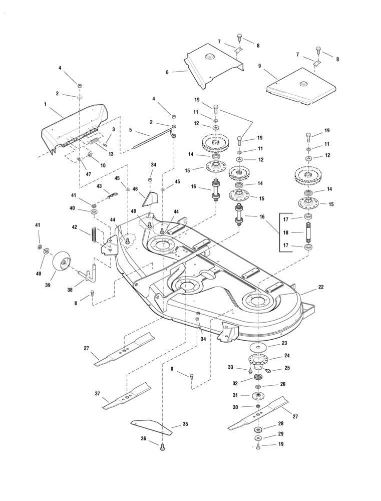 Žací jednotka 54" nůž