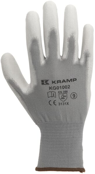 Rukavice Kramp 1.001 šedé 9/L, 12 párů