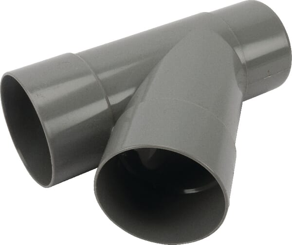 Raccord en T PVC 80 mm gris · réf. HWA480801G