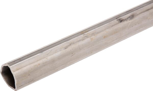 Tube profilé PTO extérieur 60, triangulaire diamètre 54 x 46 x 4 mm, L : 3 000 mm — réf. PTO960OPT3000GP