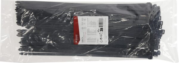 Kabelová stahovací páska 7,6 x 370 mm, FW černá, 100 ks