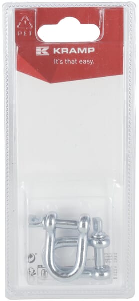 Manille en D Ø6mm x 24mm, 1/4" (2) — réf. KRDS06P02B