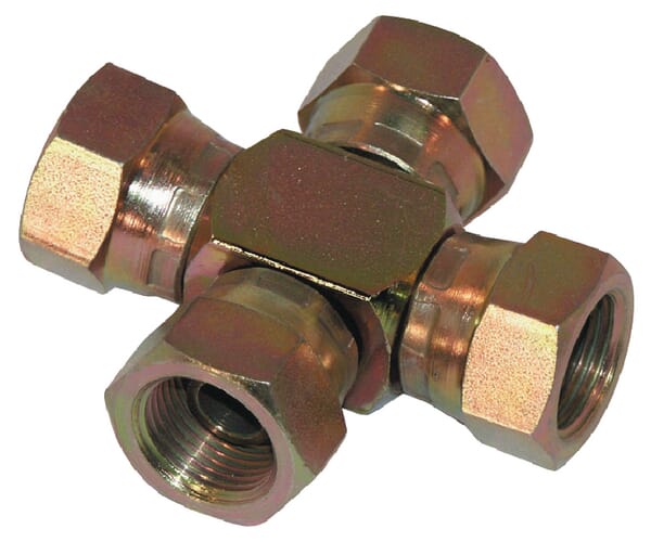 Croix 1/4 BSP avec écrou · réf. CROSS04BF