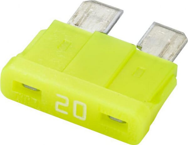 Fusible lame standard 12V 20A longueur 18,8mm jaune pack 10x Hella · réf. 8JS711683112