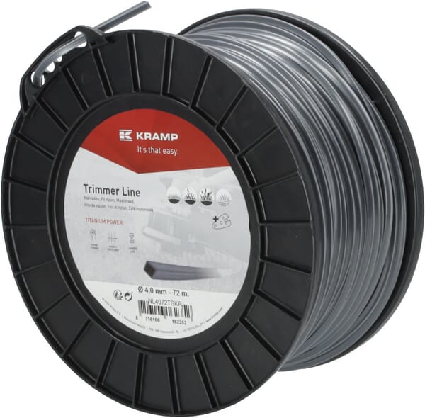 Fil de coupe Ø 4mm 72m carré Titanium Power gris Kramp — réf. NL4072TSKR