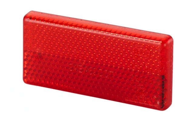 Catadioptre rectangle rouge 70x31,5mm autocollant · réf. 8RA004412021