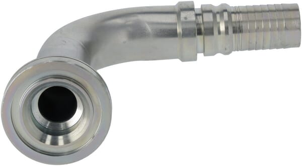 Raccord à sertir 4SH-DN25 avec bride ø54,0 mm 90° H130 · réf. SFSH252090H130G2