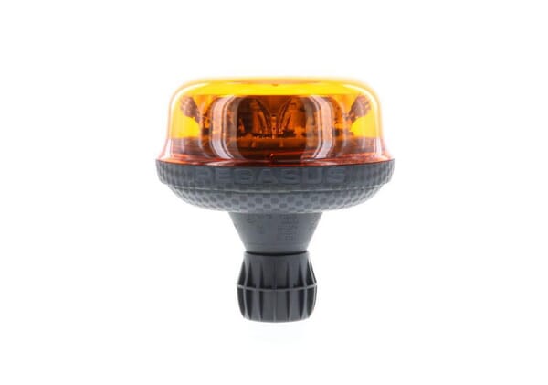 Gyrophare LED, 9W, 10-30V, ambre, montage sur poteau flexible Autoblok, rotatif, Ø130mmx131mm, PEGASUS — réf. D14725
