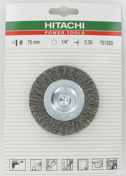 Kulatý kartáč 75x0,3, vlnitý drát