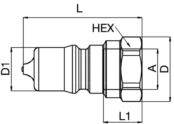 Embout m. 3/8" ISO B surcharge vue 3