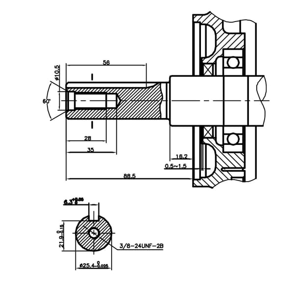 Loncin G390 1-cyl 11 hk 25,4x80 mm - Vaaka-Akseli Moottorit - G390FI - 6