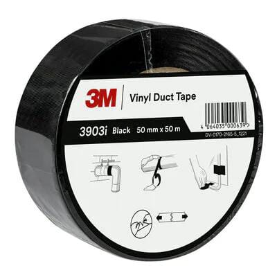 Vinylová lepicí páska černá, 50 mm x 50 m