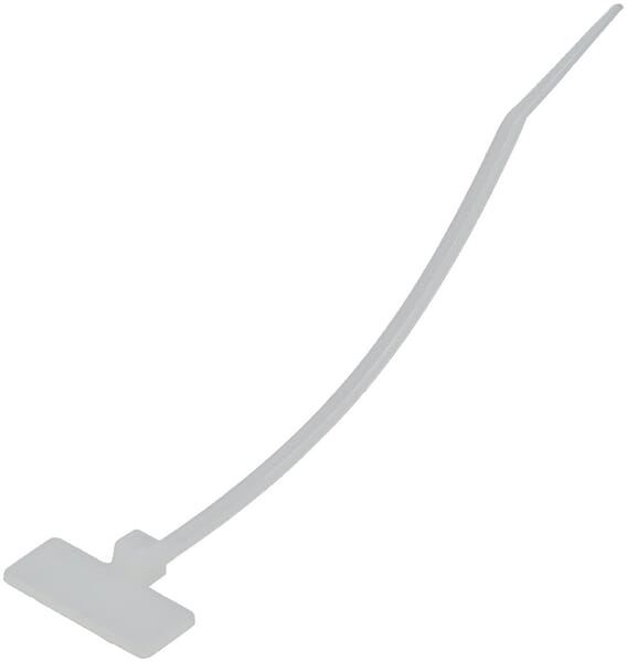 Kabelová stahovací páska se štítkem 2,5 x 110 mm, bílá, 100 ks