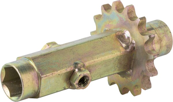 Pignon z15 1/2" avec axe 19x27 sop. central trans. · réf. PS141767