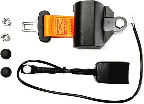 Ceinture de sécurité orange escamotable 2 points avec interrupteur — réf. SB2000330A