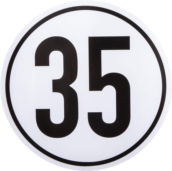 Autocollant 35 km · réf. BF35