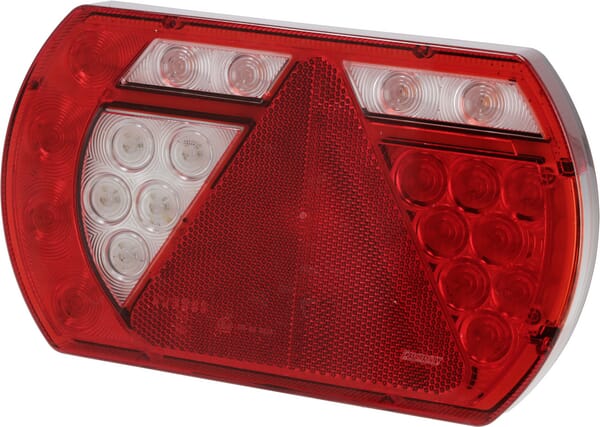 Feu arrière gauche multifonction à LED, SMART, 12 V, 236x140x24,3 mm, Baïonnette 5 broches, Kramp — réf. L26060P5LH5SM